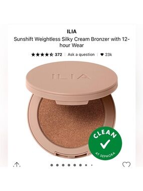 NWT - ILIA Sunshift Weightless Silky Cream Bronzer – Eclipse